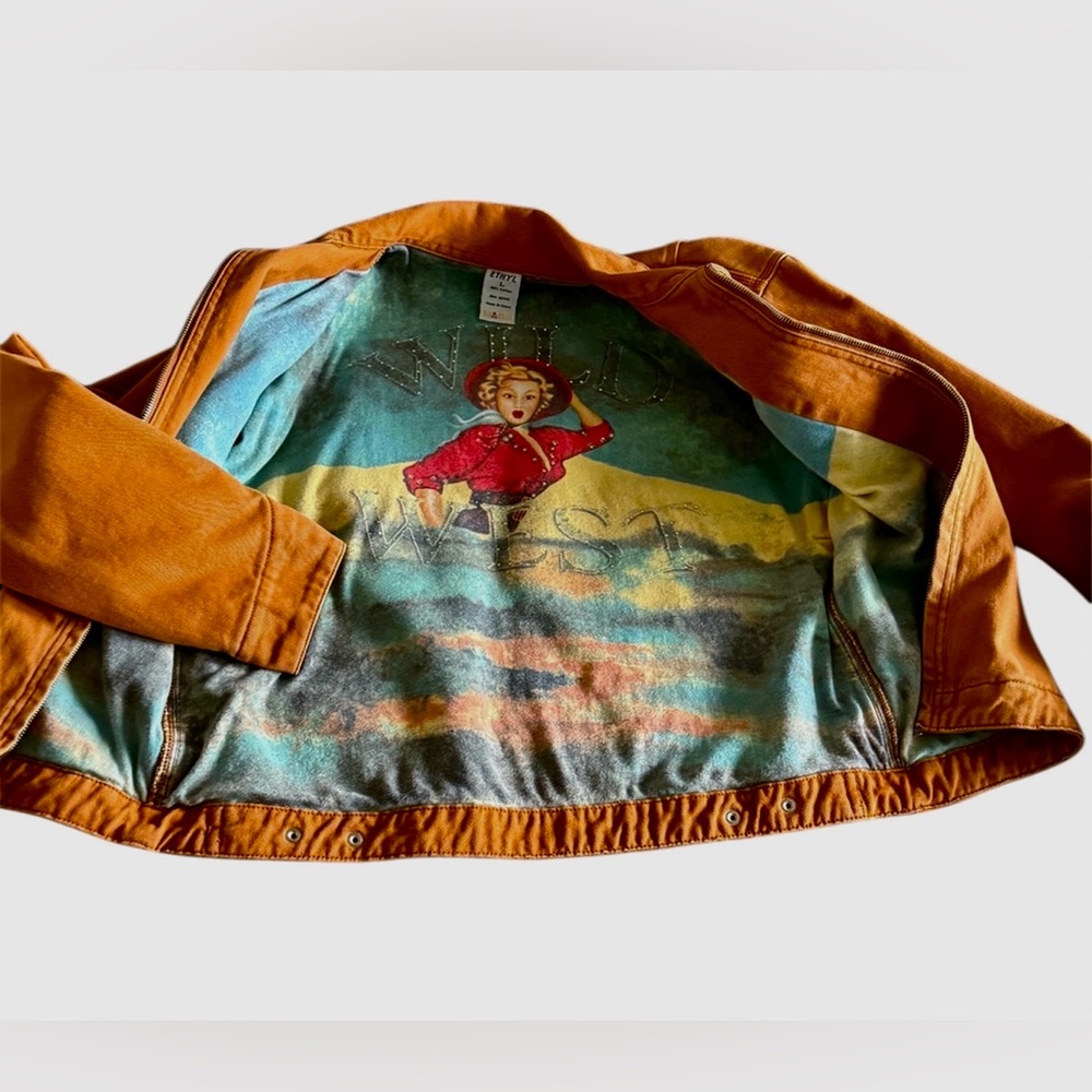 Unisex 100% Cotton Super Cool Vintage Utility/Barn Jacket featuring Art Lining